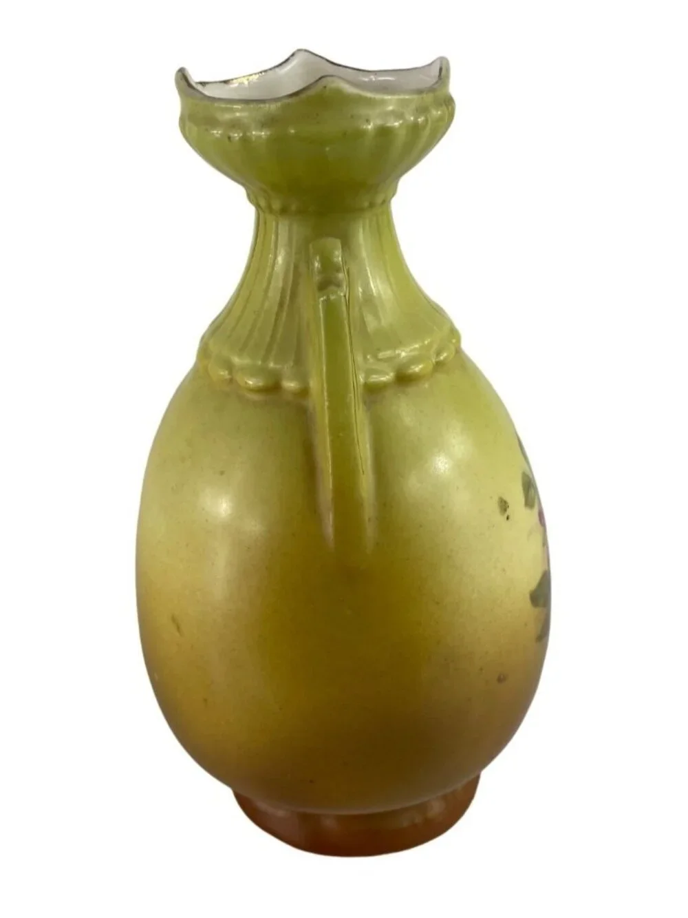 Antique Bohemian Art Nouveau Handled Urn Bud Vase Tall Cottagecore Victorian